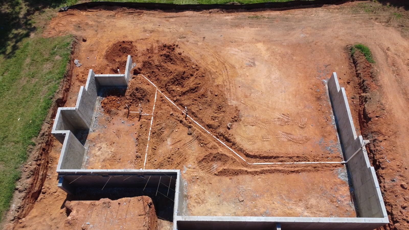 Forsyth new build - Walls up, utilities roughed in